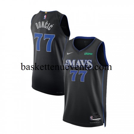 Maillot Basket Dallas Mavericks Nike Luka Doncic 77 Nike 2023-2024 City Edition Noir Swingman - Homme